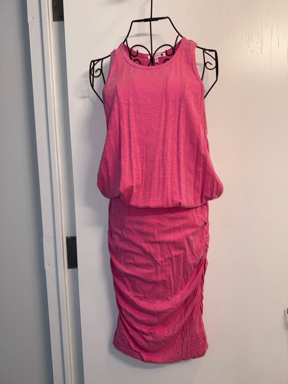 Sundry Pink Racerback Blouson Dress